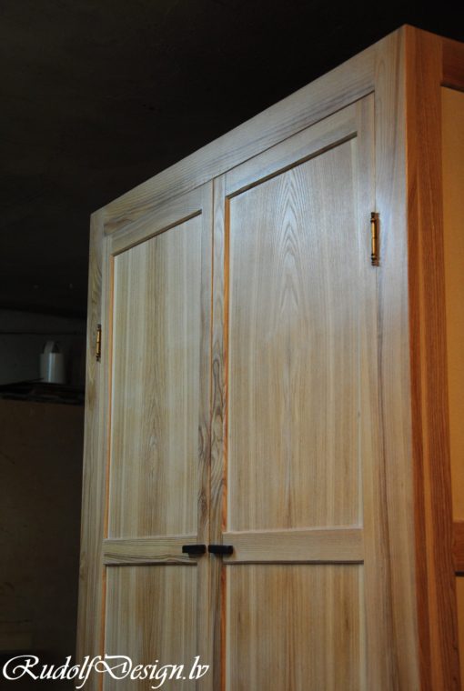 Oša masīvkoka skapis - Image 4