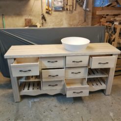 Esche Kommode mit Schubladen